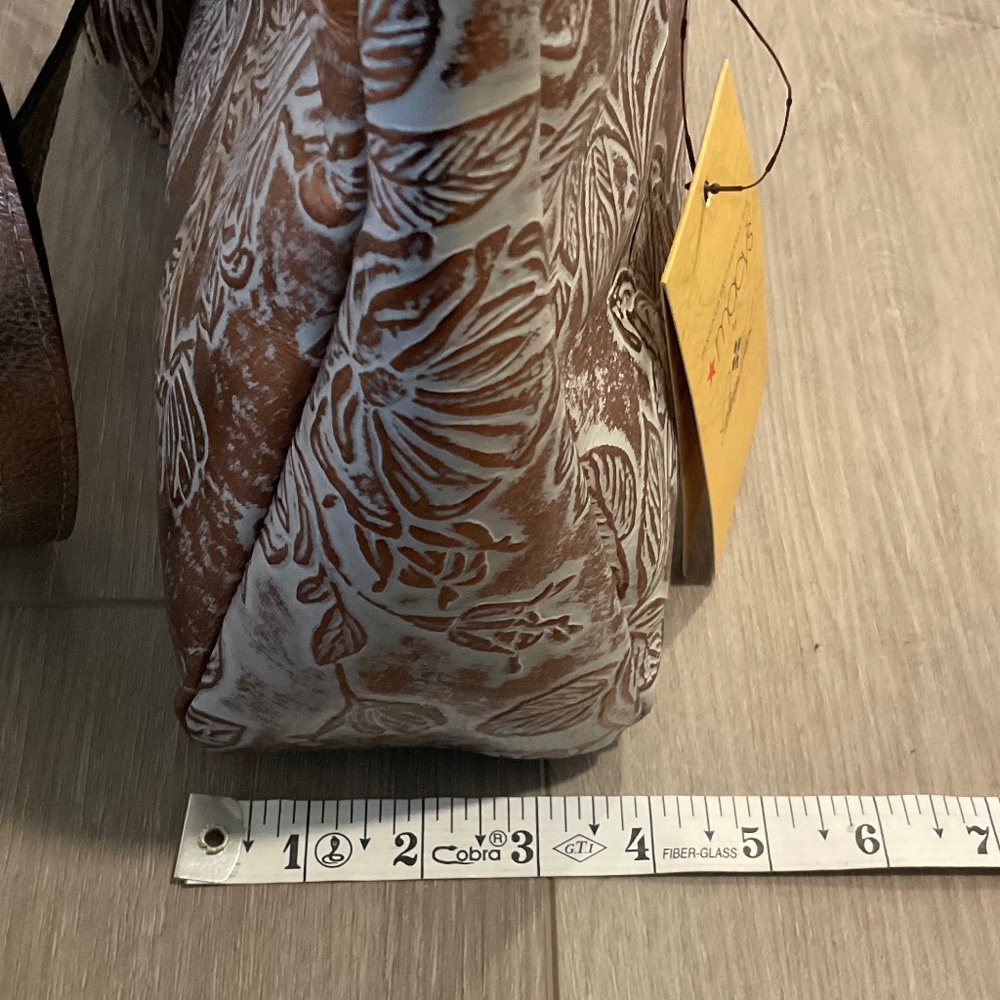 PATRICIA NASH Bark Leaves Shoulder Bag Bronze Gray - Picture 12 of 16